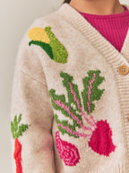 Vegetable Embroidered V-Neck Cardigan (3mths-7yrs)