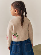 Vegetable Embroidered V-Neck Cardigan (3mths-7yrs)
