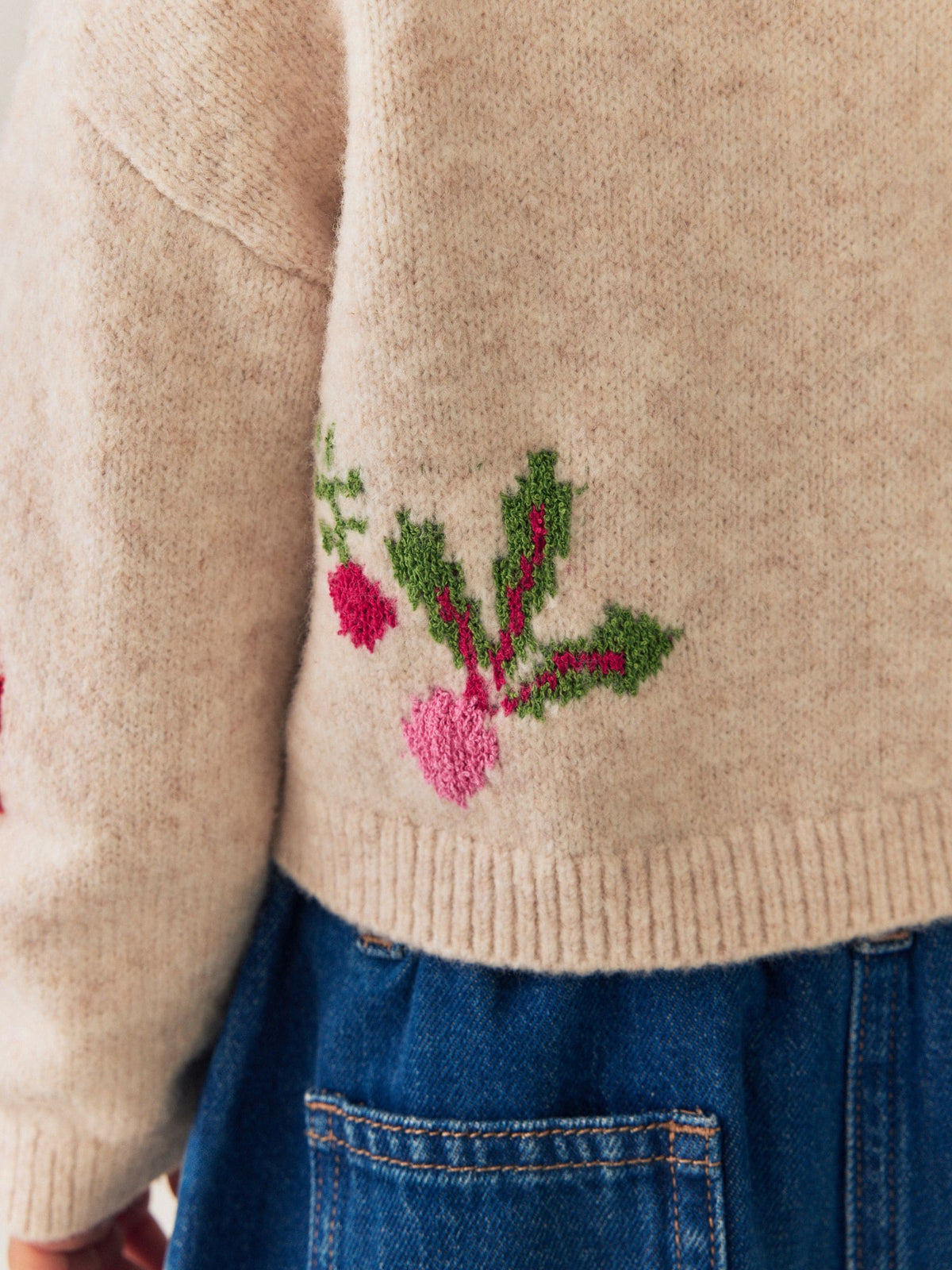 Vegetable Embroidered V-Neck Cardigan (3mths-7yrs)