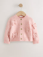 Pink Bow Embroidered Cardigan (3mths-7yrs)