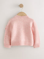 Pink Bow Embroidered Cardigan (3mths-7yrs)