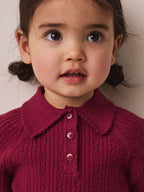 Berry Red Collared Jumper And Skirt Set (3mths-7yrs)