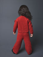 Red Bow Embroidered Cardigan and Trousers Set (3mths-7yrs)