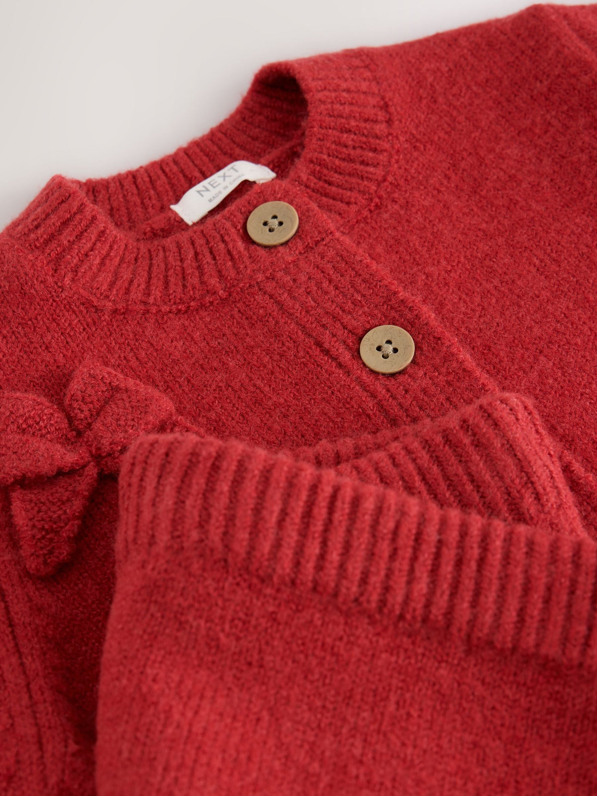 Red Bow Embroidered Cardigan and Trousers Set (3mths-7yrs)