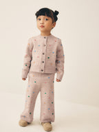 Oatmeal Rainbow Spot Cardigan and Trousers Set (3mths-7yrs)