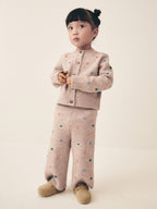 Oatmeal Rainbow Spot Cardigan and Trousers Set (3mths-7yrs)