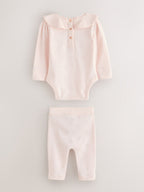 Baker by Ted Baker Pointelle Bow Bodysuit & Legging Set 2 Piece