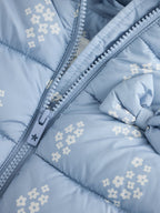 Blue Floral Shower Resistant Fleece Lined Padded Coat (3mths-7yrs)