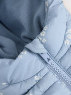 Blue Floral Shower Resistant Fleece Lined Padded Coat (3mths-7yrs)