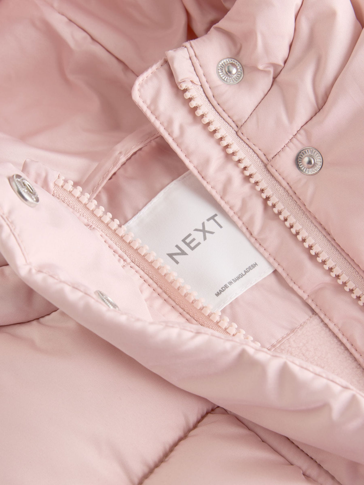 Light Pink Flower Pockets Shower Resistant Padded Coat (3mths-7yrs)