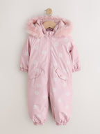 Pink Floral Waterproof Printed Snowsuit (3mths-7yrs)
