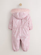 Pink Floral Waterproof Printed Snowsuit (3mths-7yrs)