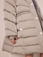 Taupe Shower Resistant Faux Fur Trim Padded Coat (3-16yrs)