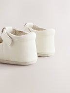 White Leather Baby T-Bar Shoes (0-24mths)