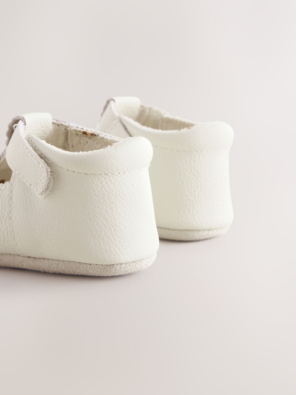 White Leather Baby T-Bar Shoes (0-24mths)