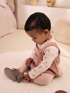 Chocolate Brown Polka Dot Baby Boots (0-18mths)