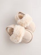 Tan/Brown Mule Slippers (0-24mths)