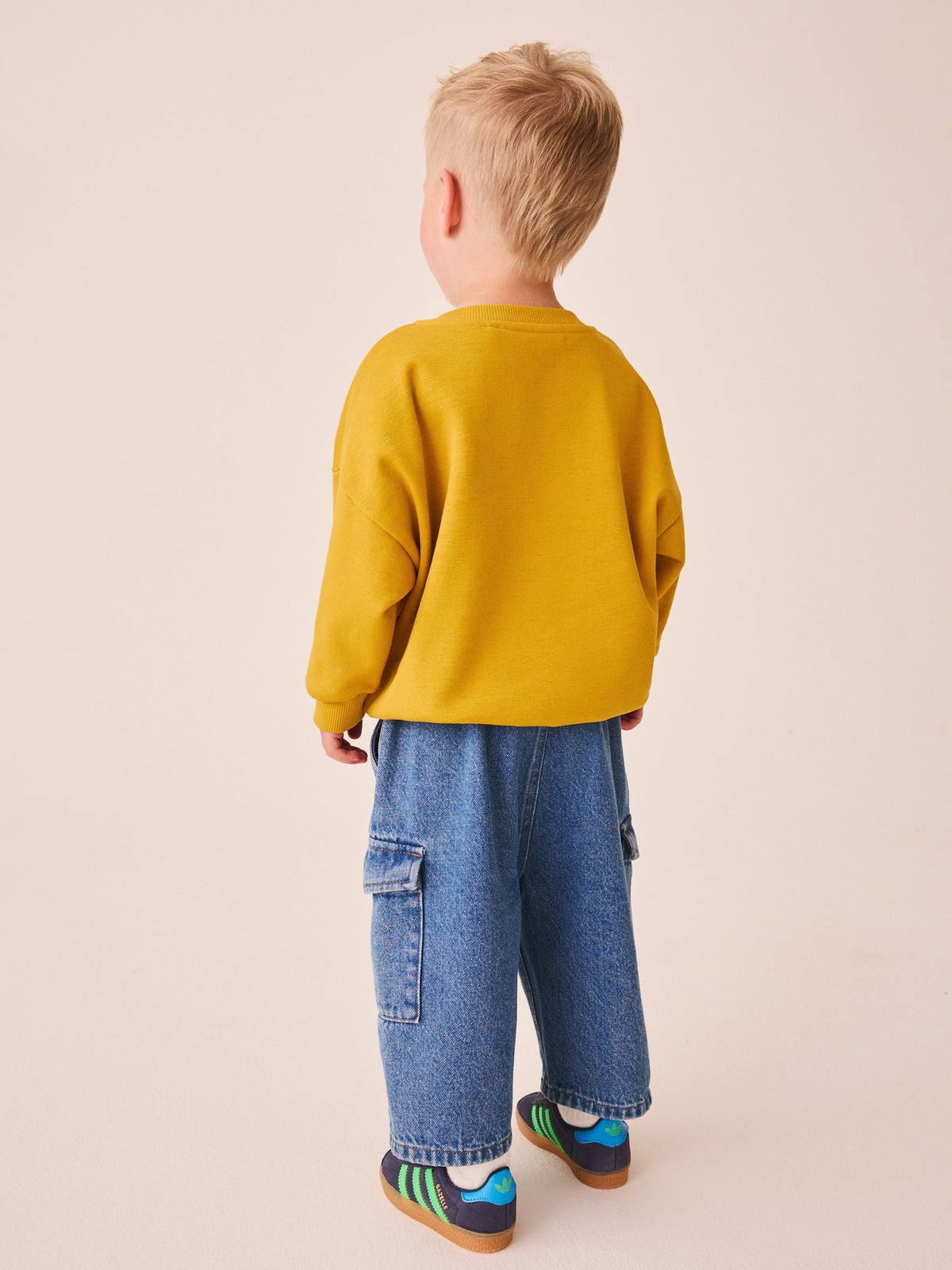Ochre Yellow Smile Printed Crew Neck Sweat Top (3mths-7yrs)