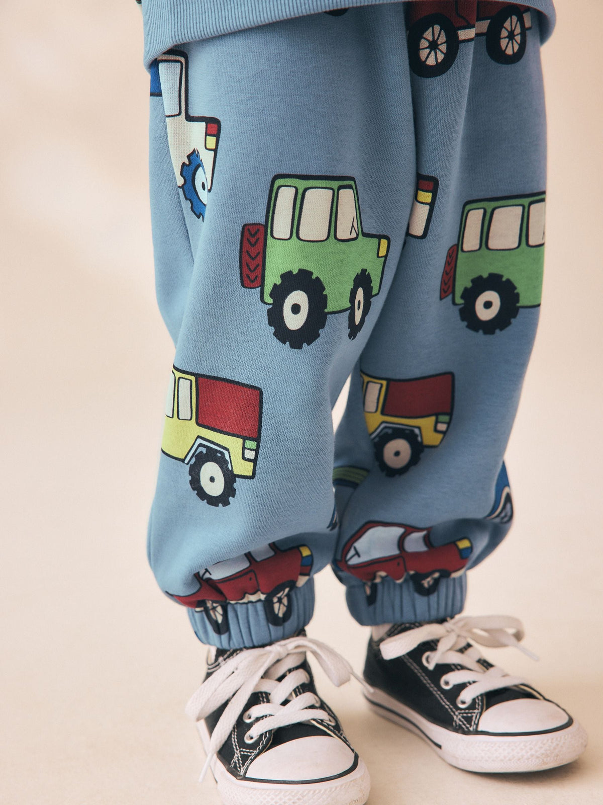 Light Blue All Over Print Crew Neck Sweat Top and Joggers Set (3mths-7yrs)