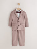 Brown Blazer, Shirt, Trousers and Bow Tie Set (3mths-12yrs)