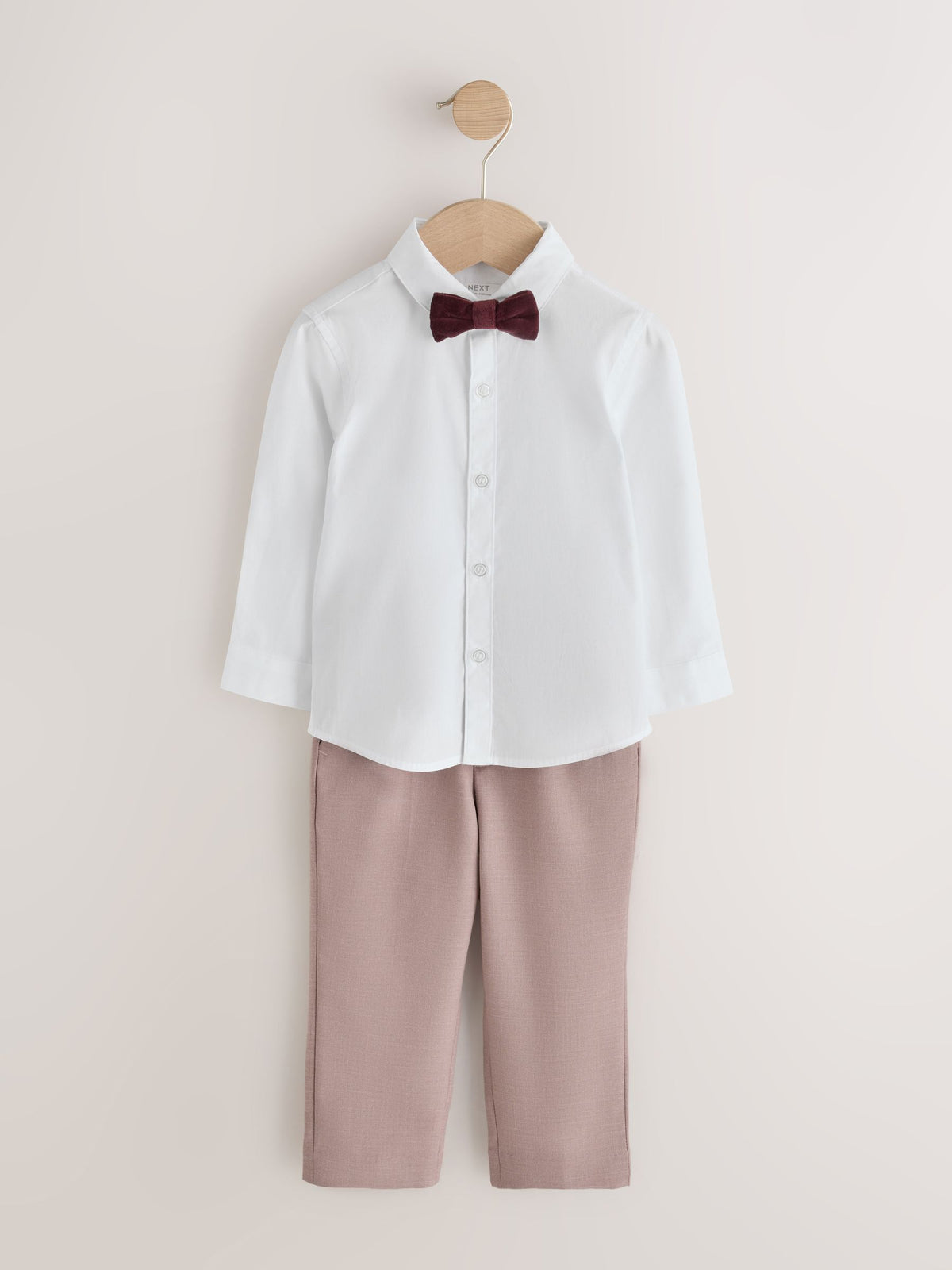 Brown Blazer, Shirt, Trousers and Bow Tie Set (3mths-12yrs)