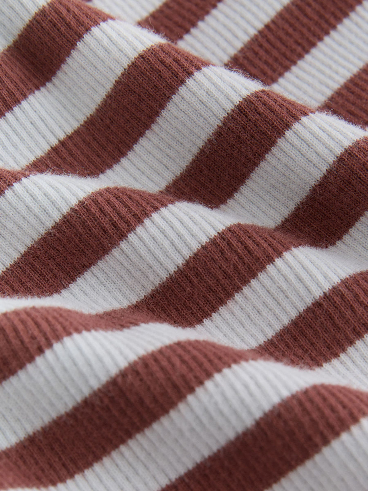 Brown Stripe Flower Long Sleeve Ribbed Dress (3mths-7yrs)