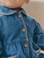 Denim Blue Baby Romper (0mths-2yrs)