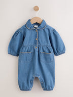 Denim Blue Baby Romper (0mths-2yrs)