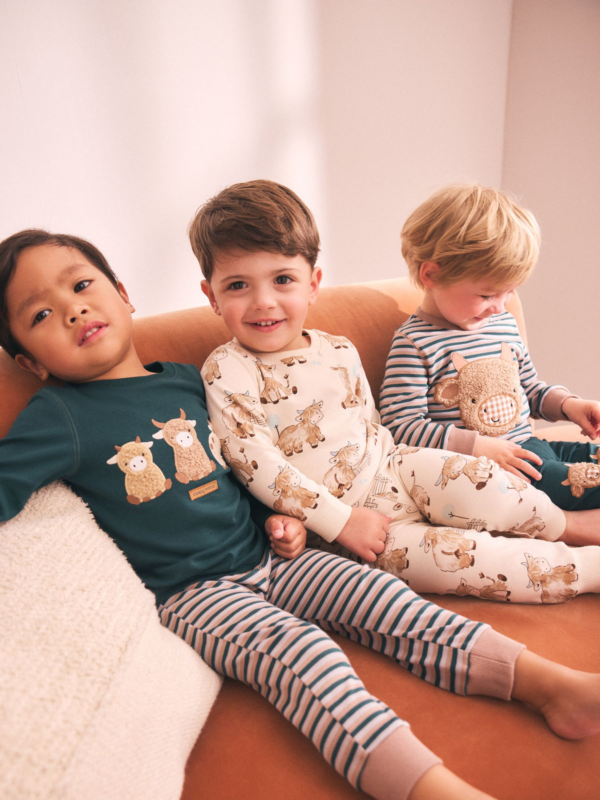 Brown Hamish Snuggle Pyjamas 3 Pack (9mths-10yrs)