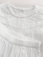 White Woven Lace Top and Trousers Baby 2 Piece Set (0mths-2yrs)