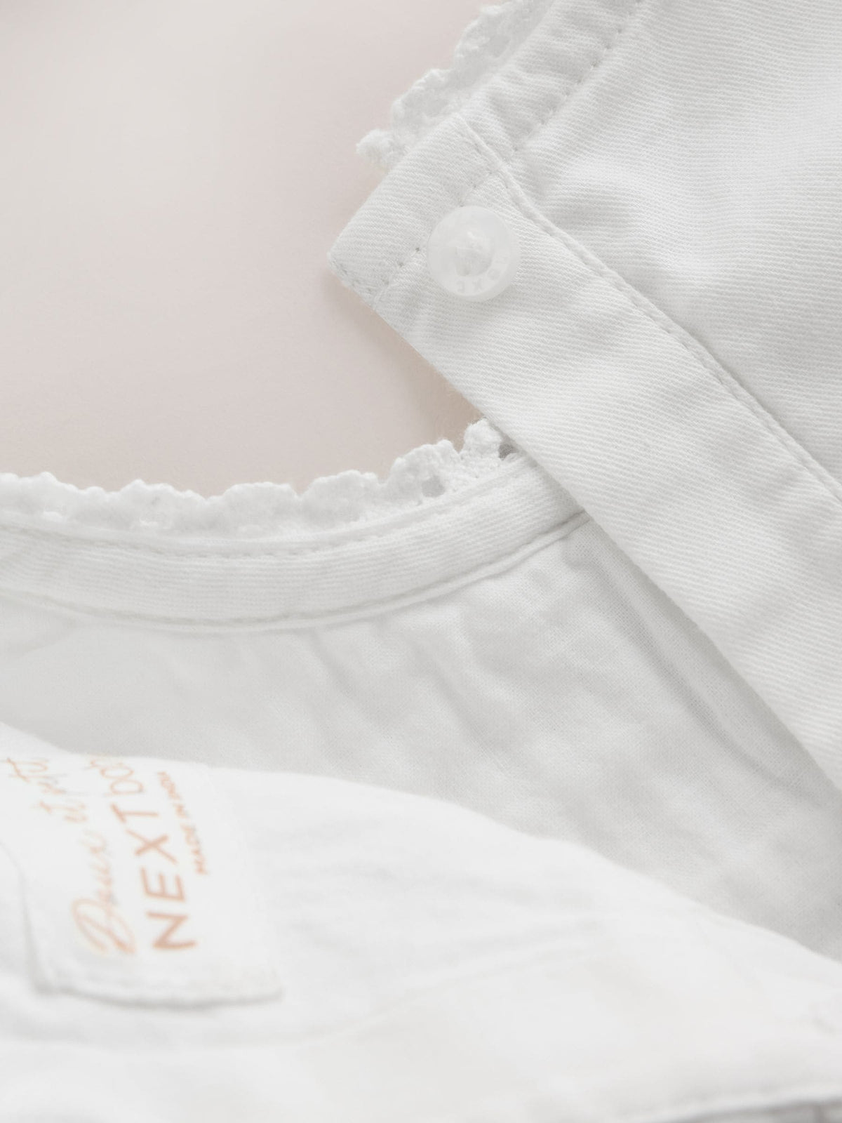 White Woven Lace Top and Trousers Baby 2 Piece Set (0mths-2yrs)