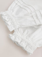 White Woven Lace Top and Trousers Baby 2 Piece Set (0mths-2yrs)