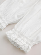White Woven Lace Top and Trousers Baby 2 Piece Set (0mths-2yrs)