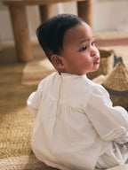 White Woven Lace Top and Trousers Baby 2 Piece Set (0mths-2yrs)