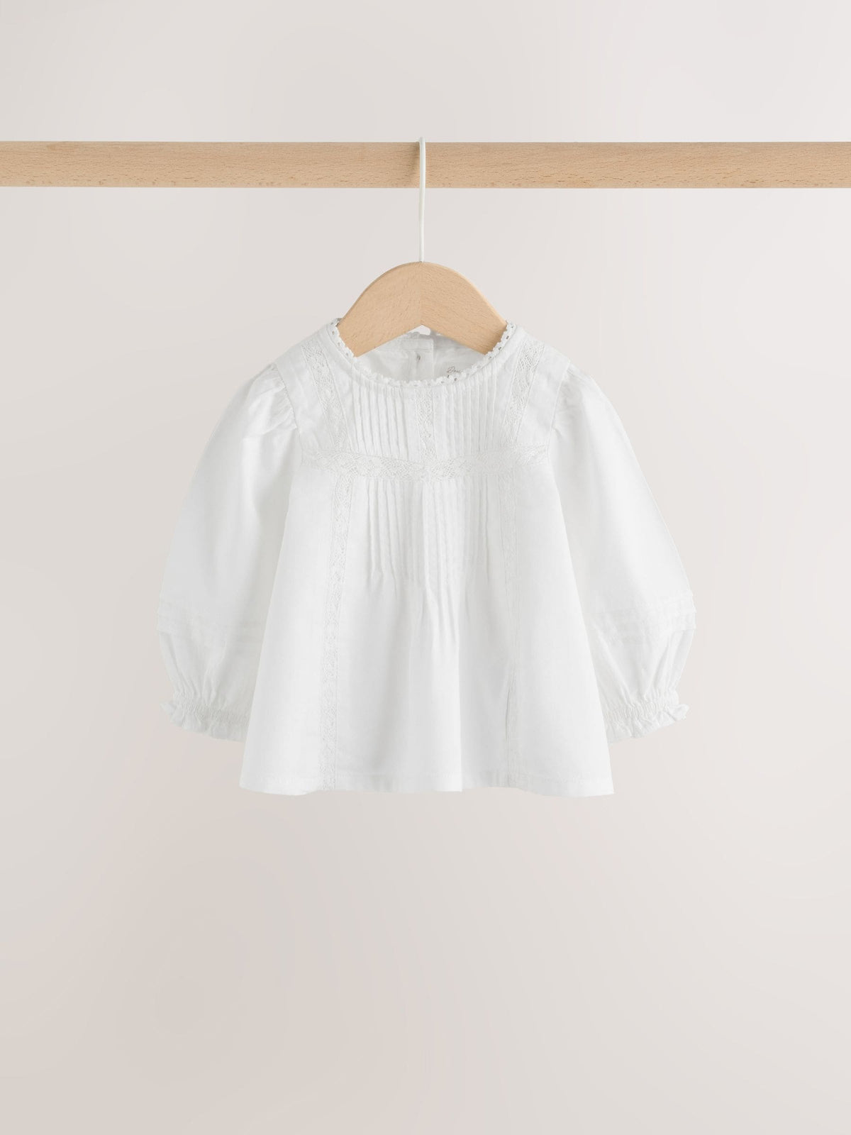 White Woven Lace Top and Trousers Baby 2 Piece Set (0mths-2yrs)