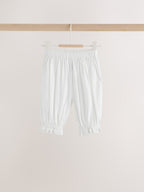 White Woven Lace Top and Trousers Baby 2 Piece Set (0mths-2yrs)