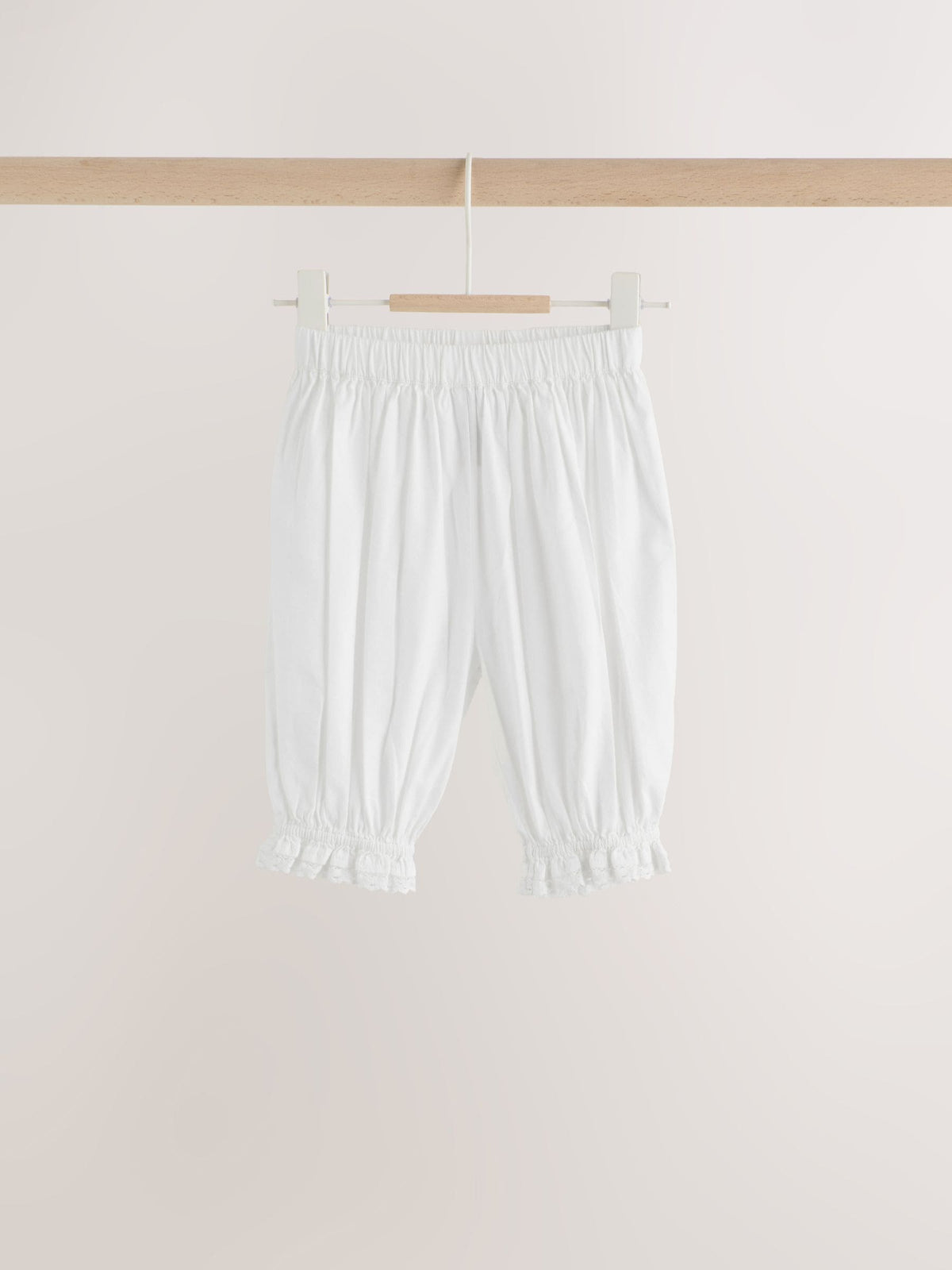 White Woven Lace Top and Trousers Baby 2 Piece Set (0mths-2yrs)