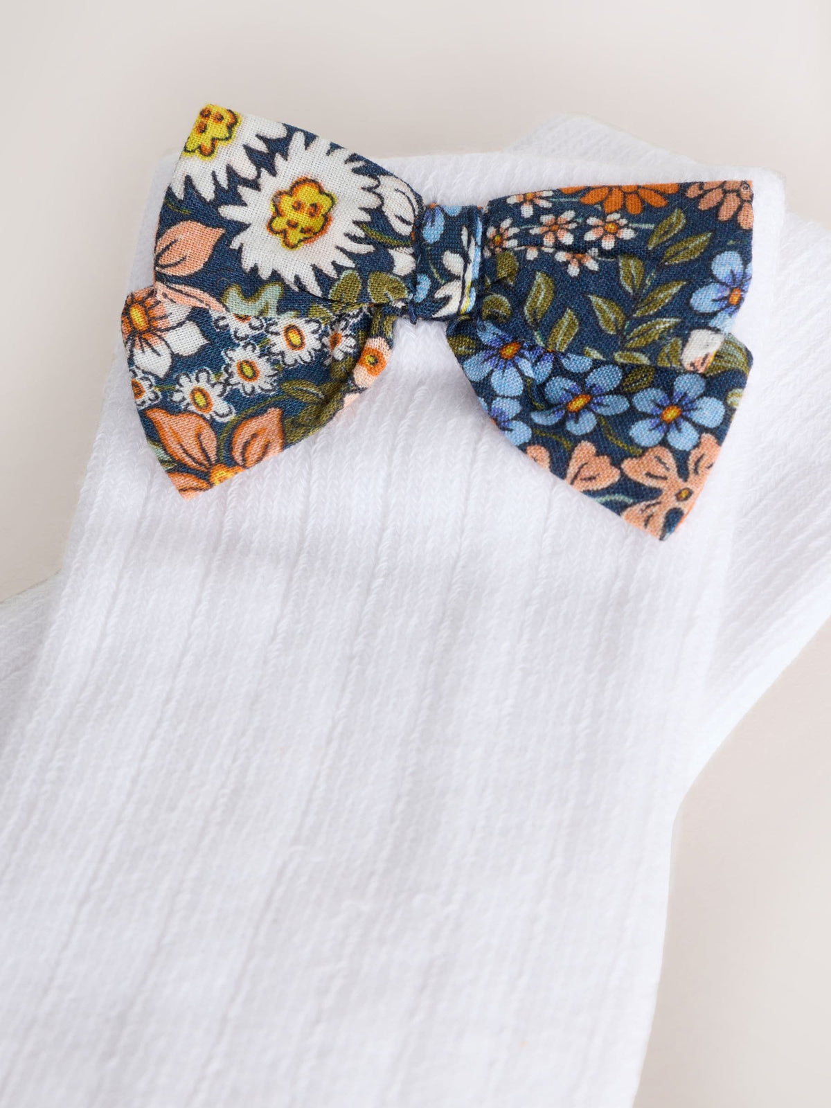 Blue Floral Woven Dress, Knicker and Sock Baby Set 3 Piece (0mths-2yrs)