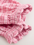 Pink Check Baby Smock Dress And Tights Set 2 Piece (0mths-2yrs)