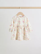 Pink Floral Baby Jersey Dresses 2 Pack (0mths-2yrs)