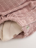 Pink Bear Cord Baby Long Sleeve Bodysuit, Romper And Tights 3 Piece Set (0mths-2yrs)