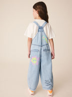 Graffiti Printed Denim Dungarees (3-16yrs)