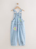 Graffiti Printed Denim Dungarees (3-16yrs)