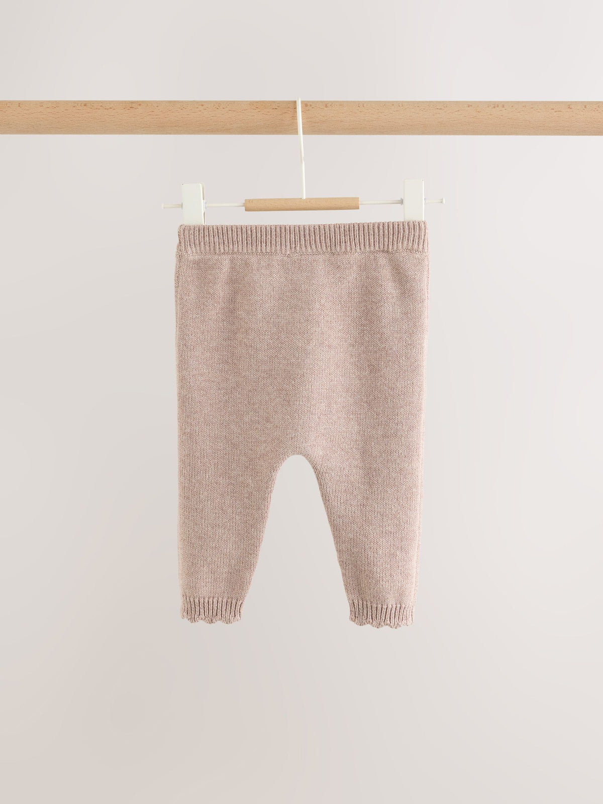 Chocolate Brown Frill Knitted Bow Baby Cardigan & Leggings Set 2 Piece (0mths-2yrs)