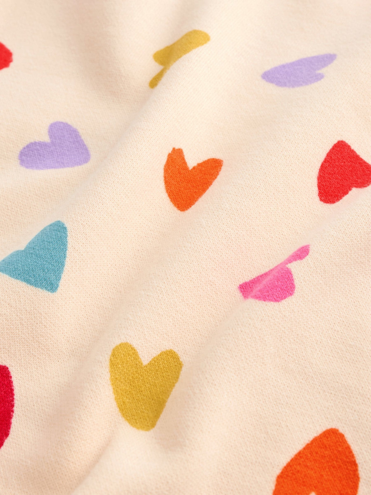 Ecru Bright Heart Sweat Baby Romper (0mths-2yrs)