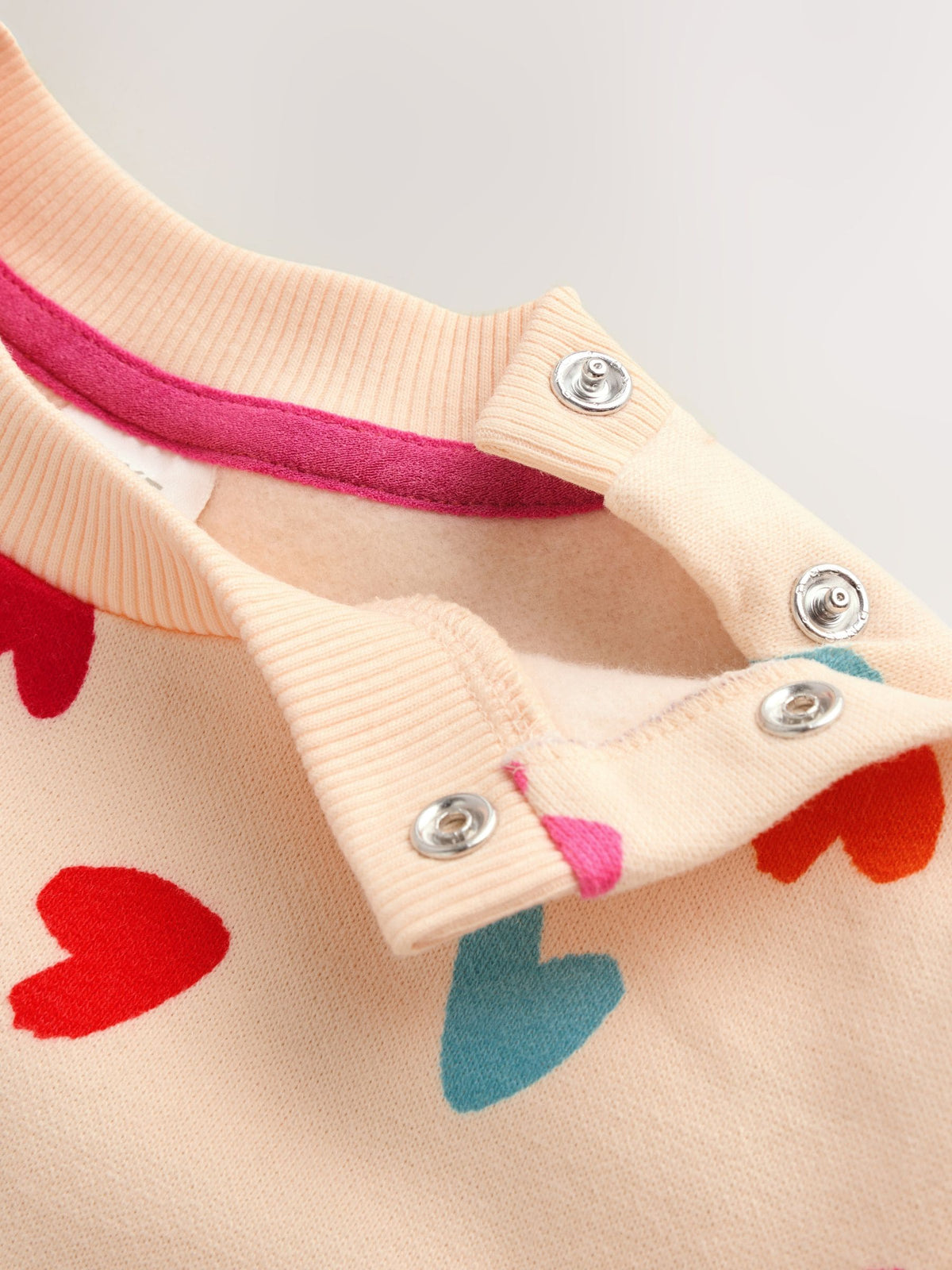 Ecru Bright Heart Sweat Baby Romper (0mths-2yrs)