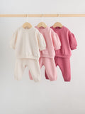 Pink Baby Sweat Top And Joggers 6 Pack (0mths-2yrs)