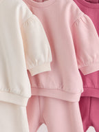 Pink Baby Sweat Top And Joggers 6 Pack (0mths-2yrs)
