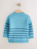 Blue Dogs Character Knitted Crew Neck Jumper (3mths-7yrs)