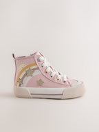 Pink Rainbow High Top Trainers